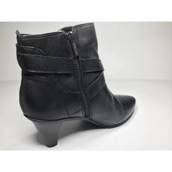 KENNETH COLE BLACK Leather Ankle Boots Women's 9.5 - Picture 4 of 8